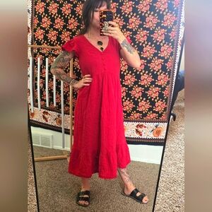 100% cotton traditional long cotton gauze dress all natural fibers
